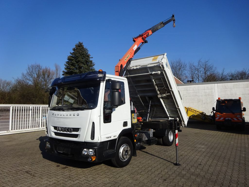 Iveco ML75E18K MEILLER 3Skipper mit PK 7001 Kran 4x2 - Kipper, Autokran: das Bild 1 Iveco ML75E18K MEILLER 3Skipper mit PK 7001 Kran 4x2 - Kipper, Autokran: das Bild 1