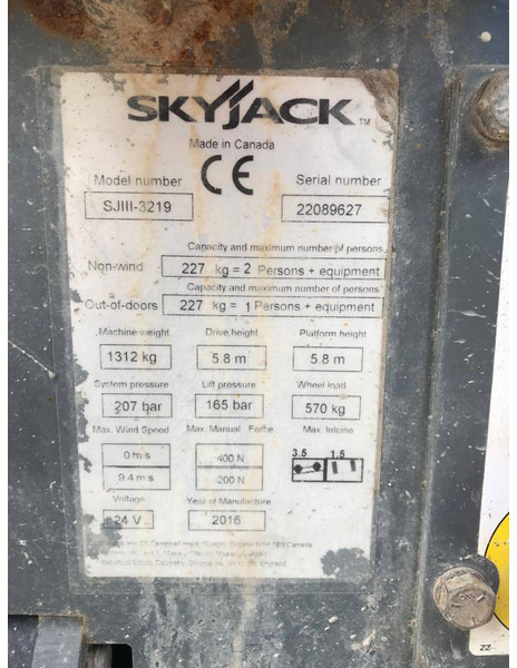 Skyjack SJ 3219 | 2016 - Scherenbühne: das Bild 5 Skyjack SJ 3219 | 2016 - Scherenbühne: das Bild 5