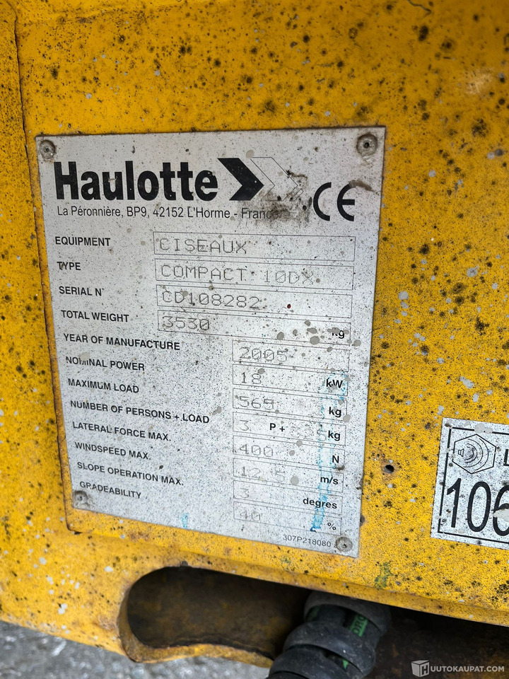 Haulotte Compact 10 DX, 2005 Nostin, Lempäälä - Scherenbühne: das Bild 3 Haulotte Compact 10 DX, 2005 Nostin, Lempäälä - Scherenbühne: das Bild 3
