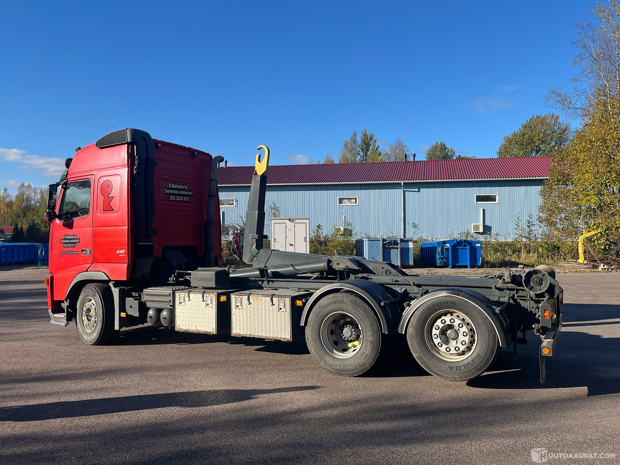 LKW Volvo FH13 440, Koukkulava kuorma-auto, 2007, Todella siistikuntoinen, Lohja: das Bild 12