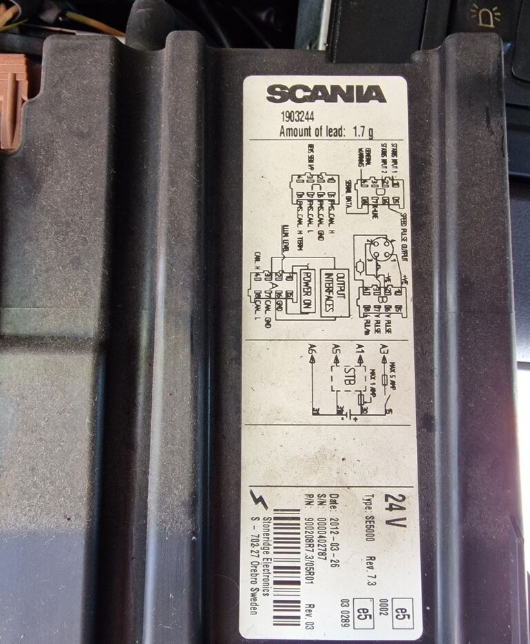 Scania REV 7.3 1903244 Scania REV 7.3 1903244 truck - Tachograph für LKW: das Bild 2 Scania REV 7.3 1903244 Scania REV 7.3 1903244 truck - Tachograph für LKW: das Bild 2