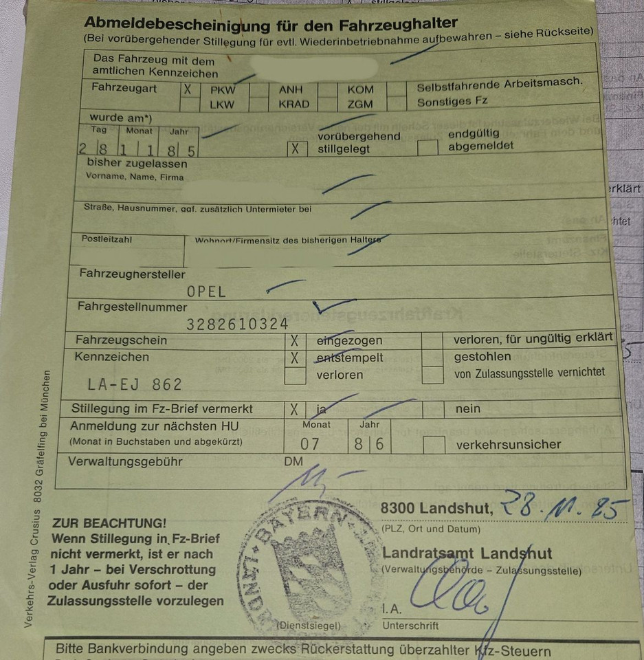 PKW Opel Kadett C  Rallye 2.0E Coupe Nr.13 Scheunenfund: das Bild 13