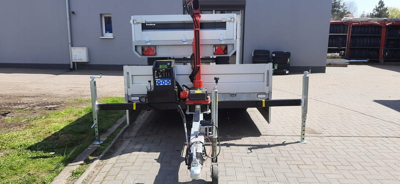 PRZYCZEPA Z DŹWIGIEM ŻURAW DŹWIG HDS MAXILIFT 110 / TRAILER WITH CRANE HDS MAXILIFT 110 - Pritschenanhänger/ Plattformanhänger: das Bild 2 PRZYCZEPA Z DŹWIGIEM ŻURAW DŹWIG HDS MAXILIFT 110 / TRAILER WITH CRANE HDS MAXILIFT 110 - Pritschenanhänger/ Plattformanhänger: das Bild 2