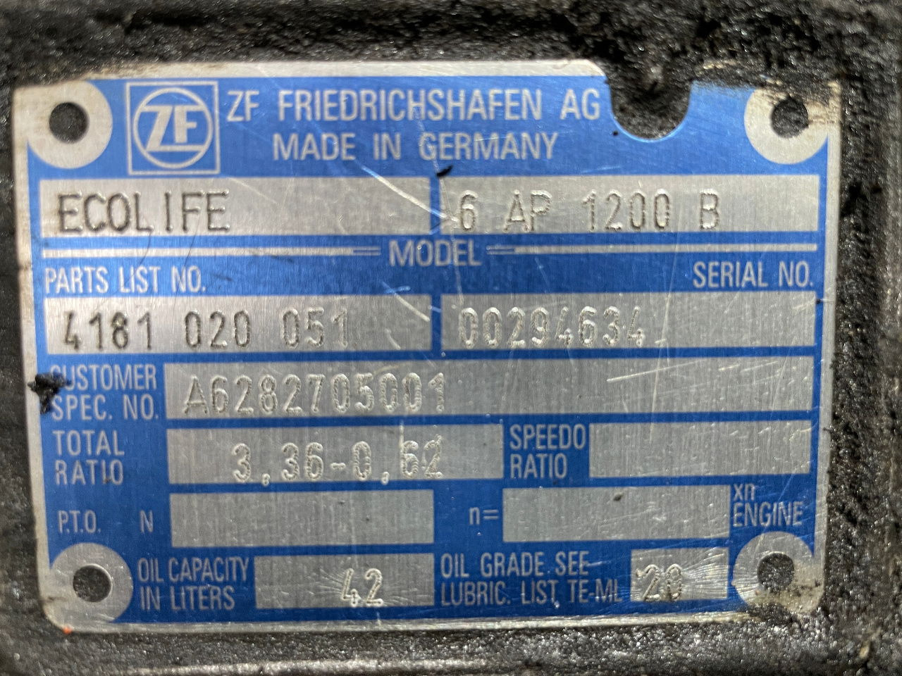 ZF Getriebe ZF 6 AP 1200 B Ecolife 4181020051 Citaro 6AP1200B - Getriebe und Teile für Bus: das Bild 2 ZF Getriebe ZF 6 AP 1200 B Ecolife 4181020051 Citaro 6AP1200B - Getriebe und Teile für Bus: das Bild 2