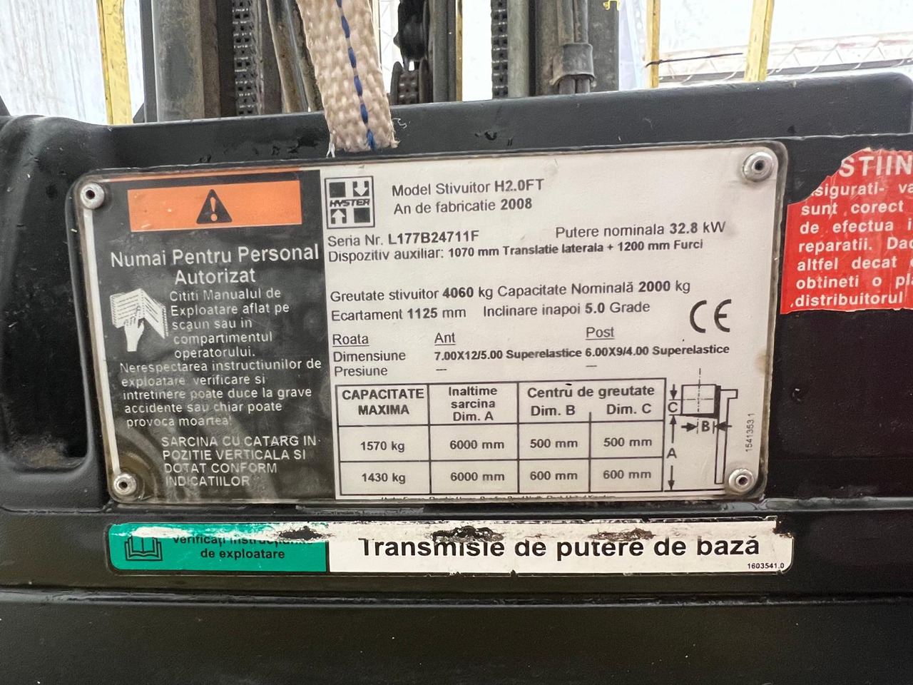 Hyster H2.0 A forklift - Treibgasstapler: das Bild 3 Hyster H2.0 A forklift - Treibgasstapler: das Bild 3