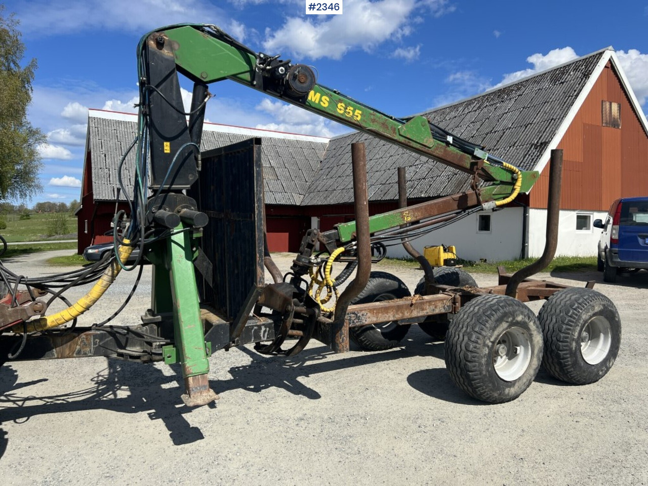 Forrest trailer with grip / crane - Palms 655 (SEE VIDEO) - Holzanhänger: das Bild 1 Forrest trailer with grip / crane - Palms 655 (SEE VIDEO) - Holzanhänger: das Bild 1