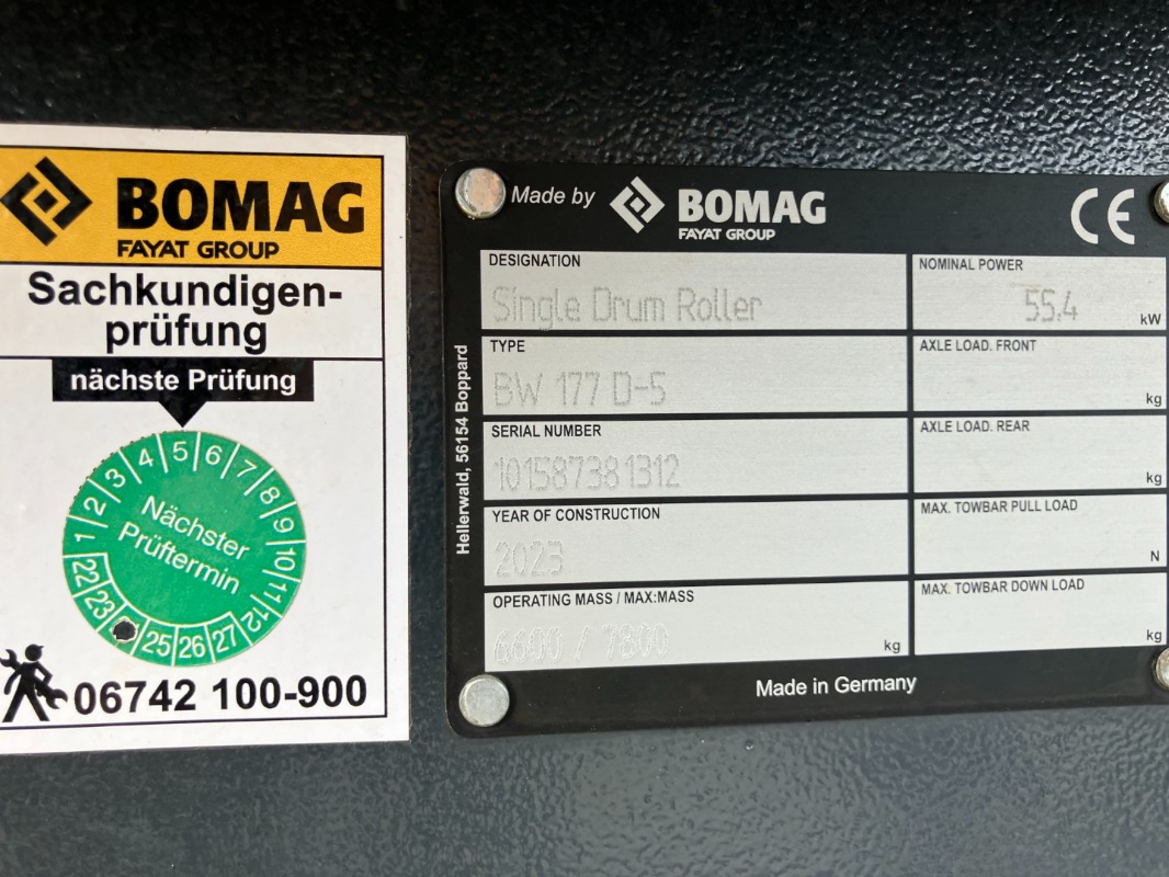 BOMAG DE BW 177 D-5 Stage V/Tier 4f - Walzen: das Bild 2 BOMAG DE BW 177 D-5 Stage V/Tier 4f - Walzen: das Bild 2