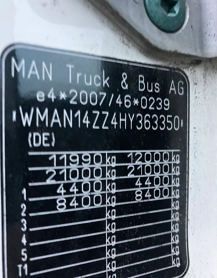 MAN MAN TGM 12.250 sypialka euro6 Rama do zabudowy - Fahrgestell LKW: das Bild 3 MAN MAN TGM 12.250 sypialka euro6 Rama do zabudowy - Fahrgestell LKW: das Bild 3
