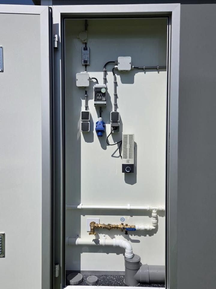 Wohncontainer, Anhänger Toilettenwagen Sanitär-Anhänger WC Wagen 2xD, 1xH+2U: das Bild 20