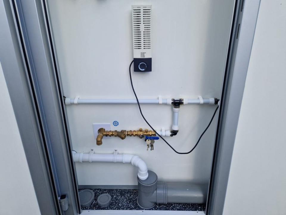 Wohncontainer, Anhänger Toilettenwagen Sanitär-Anhänger WC Wagen 3xD, 1xH+3U: das Bild 17