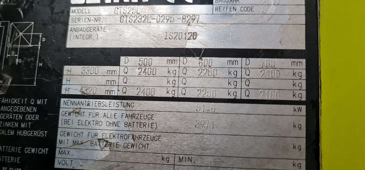 CLARK GTX 25L - Treibgasstapler: das Bild 4 CLARK GTX 25L - Treibgasstapler: das Bild 4