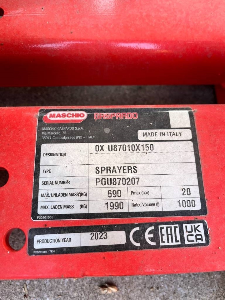 Maschio SPRAYERS - Düngetechnik: das Bild 5 Maschio SPRAYERS - Düngetechnik: das Bild 5