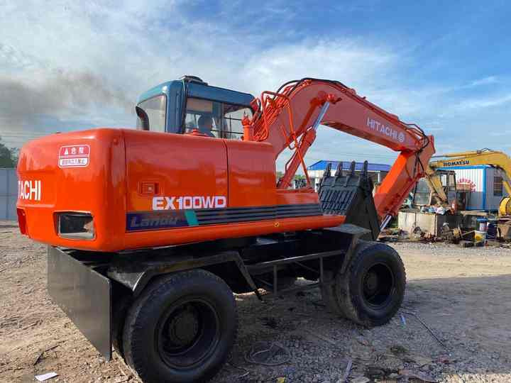 Used Hitachi Ex100WD Wheel Excavator for Sale Japan Made Hitachi Ex100wd Wheeled Excavator for Sale - Kettenbagger: das Bild 4 Used Hitachi Ex100WD Wheel Excavator for Sale Japan Made Hitachi Ex100wd Wheeled Excavator for Sale - Kettenbagger: das Bild 4