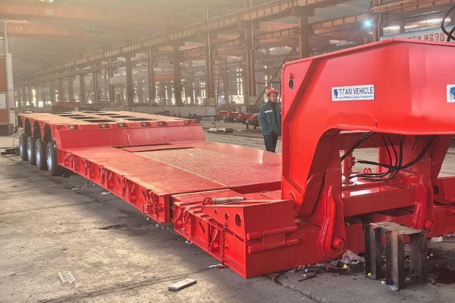 TITAN 4 Axle Extendable Lowboy Trailer for Sale in Nigeria - Tieflader Auflieger: das Bild 3 TITAN 4 Axle Extendable Lowboy Trailer for Sale in Nigeria - Tieflader Auflieger: das Bild 3