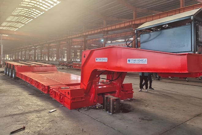 TITAN 4 Axle Extendable Lowboy Trailer for Sale in Nigeria - Tieflader Auflieger: das Bild 1 TITAN 4 Axle Extendable Lowboy Trailer for Sale in Nigeria - Tieflader Auflieger: das Bild 1