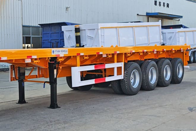 TITAN 40 Foot Flatbed Semi Trailer for Sale in Saudi Arabia - Pritschenauflieger/ Plattformauflieger: das Bild 2 TITAN 40 Foot Flatbed Semi Trailer for Sale in Saudi Arabia - Pritschenauflieger/ Plattformauflieger: das Bild 2