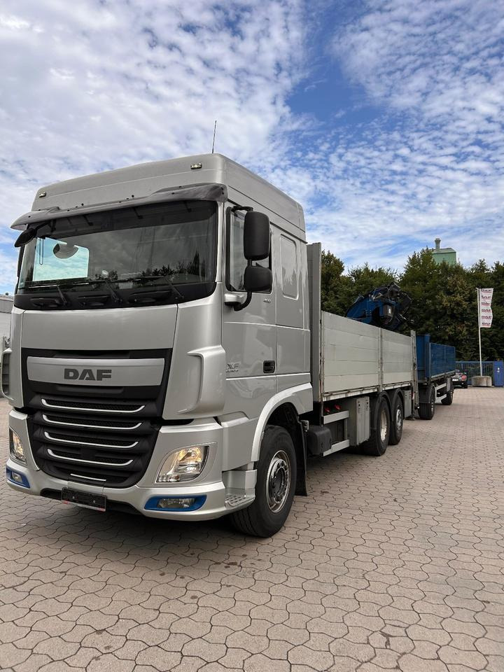 DAF DAF XF 460 FAN + MKG + 10mtr 2to + Lenkachse + EURO 6 - Pritsche LKW, Autokran: das Bild 1 DAF DAF XF 460 FAN + MKG + 10mtr 2to + Lenkachse + EURO 6 - Pritsche LKW, Autokran: das Bild 1