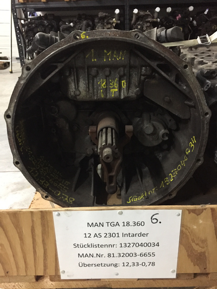 Gebrauchtes Getriebe MAN TGA 18.360, Typ : 12AS 2301, Artikel - Nr. : 81.32003 - 6655 - Getriebe für LKW: das Bild 1 Gebrauchtes Getriebe MAN TGA 18.360, Typ : 12AS 2301, Artikel - Nr. : 81.32003 - 6655 - Getriebe für LKW: das Bild 1