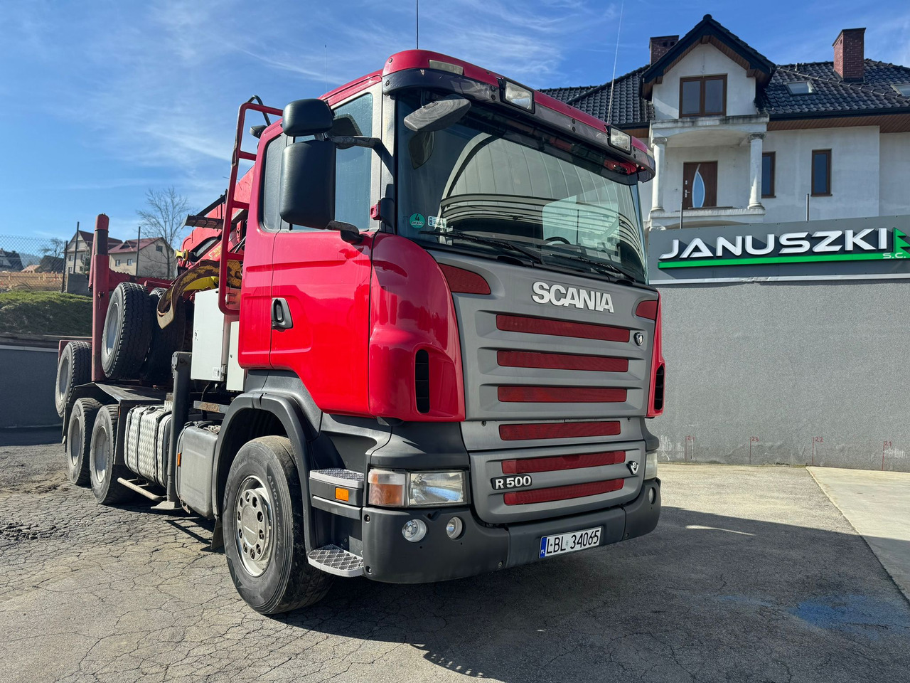 SCANIA R500 - Holztransporter, Autokran: das Bild 1 SCANIA R500 - Holztransporter, Autokran: das Bild 1