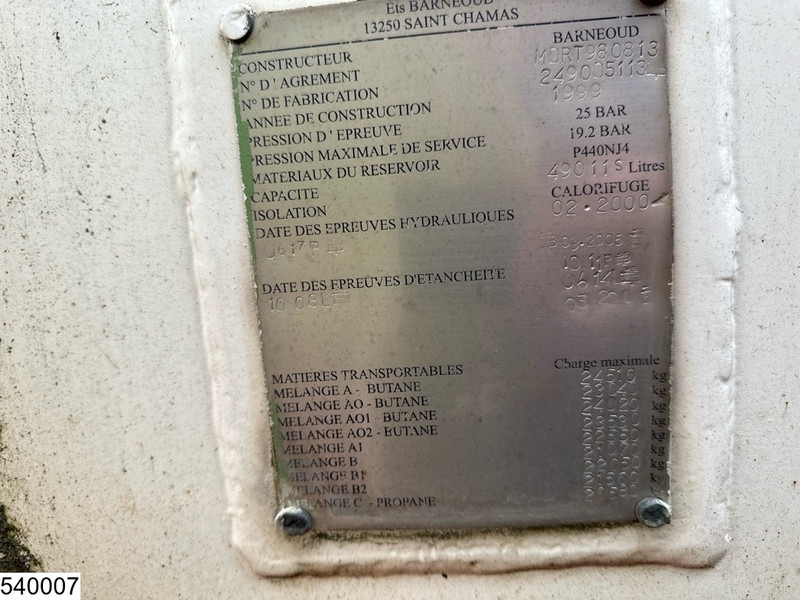 Tankauflieger Barneoud Gas 49011 Liter, LPG GPL Butane gas, 1 Comp: das Bild 10