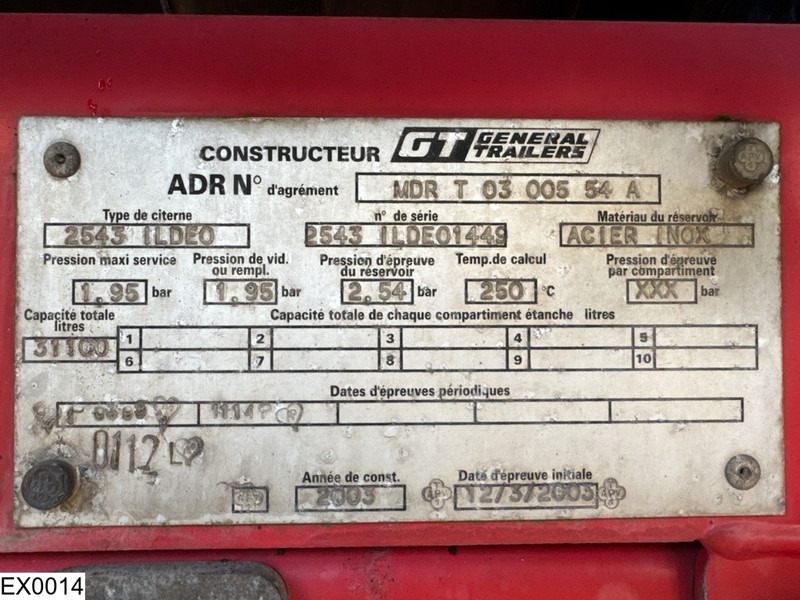 GENERAL TRAILERS Bitum 31.100 Liter, 1 Comp - Tankauflieger: das Bild 5 GENERAL TRAILERS Bitum 31.100 Liter, 1 Comp - Tankauflieger: das Bild 5