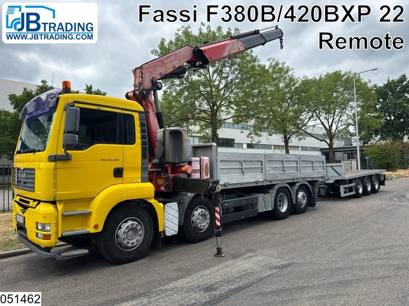 MAN TGA 35 400 8x2, Handgeschakeld, Fassi, Remote, Combi - Pritsche LKW, Autokran: das Bild 1 MAN TGA 35 400 8x2, Handgeschakeld, Fassi, Remote, Combi - Pritsche LKW, Autokran: das Bild 1