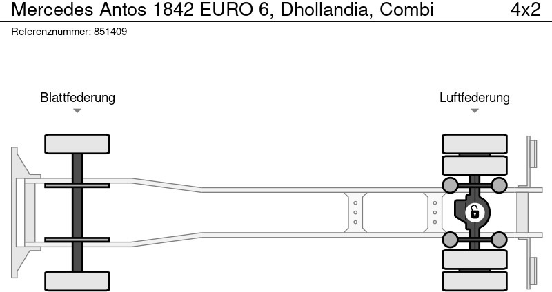 Koffer LKW Mercedes-Benz Antos 1842 EURO 6, Dhollandia, Combi: das Bild 15