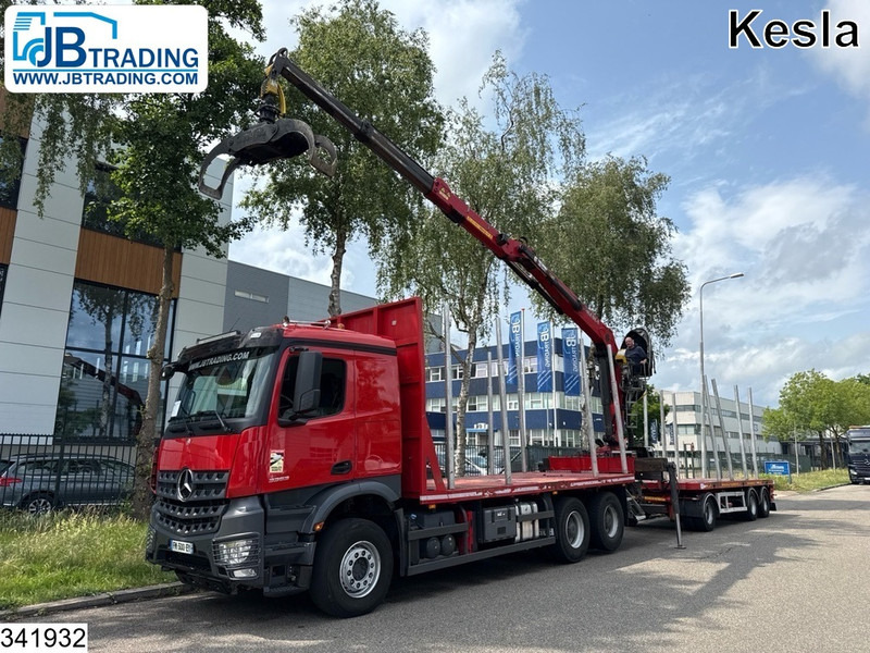 Mercedes-Benz Arocs 3353 6x4, EURO 6, Rertarder, Kesla, Combi - Holztransporter, Autokran: das Bild 1 Mercedes-Benz Arocs 3353 6x4, EURO 6, Rertarder, Kesla, Combi - Holztransporter, Autokran: das Bild 1