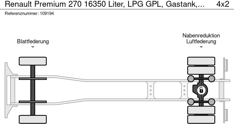 Tankwagen Renault Premium 270 16350 Liter, LPG GPL, Gastank, Manual: das Bild 11