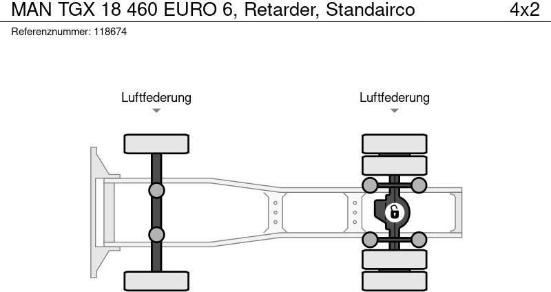 Sattelzugmaschine MAN TGX 18 460 EURO 6, Retarder, Standairco: das Bild 13