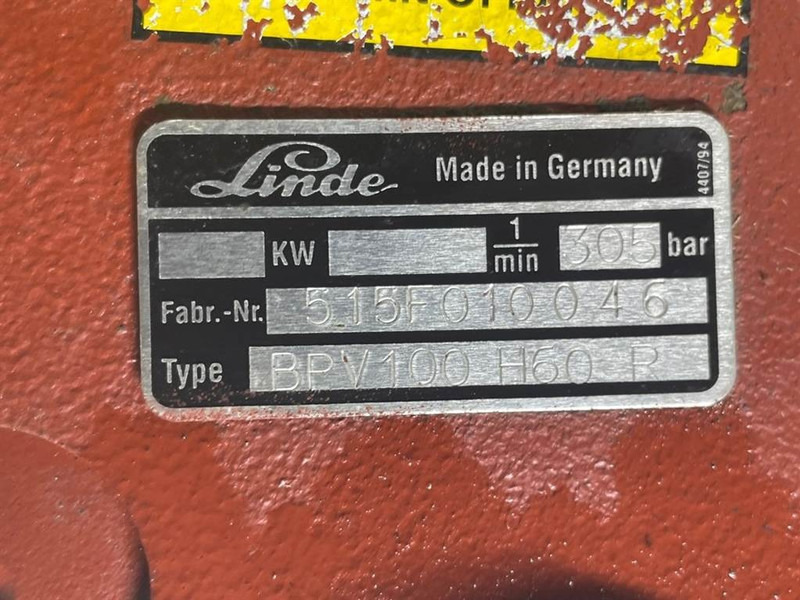 Linde H50/H80-BPV100-H60R-Drive pump/Fahrpumpe/Rijpomp - Leasing Linde H50/H80-BPV100-H60R-Drive pump/Fahrpumpe/Rijpomp: das Bild 6