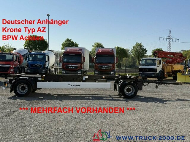Krone AZ18 Box Carrier - Luft - BPW Achsen - Container/ Wechselfahrgestell Anhänger: das Bild 1 Krone AZ18 Box Carrier - Luft - BPW Achsen - Container/ Wechselfahrgestell Anhänger: das Bild 1