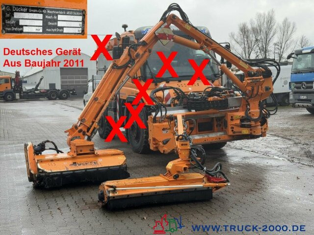 Böschungsmäher Unimog Unimog Dücker Mähkombi MK25 Ausleger + 2 Mäher: das Bild 1