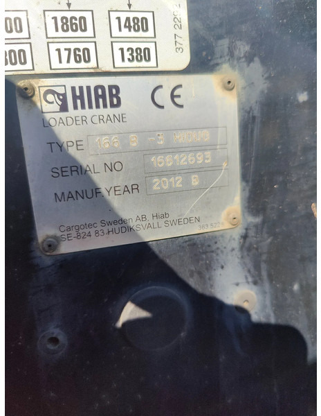 Hiab Year 2012 Remote 166 B-3 Hiduo - Ausleger: das Bild 5 Hiab Year 2012 Remote 166 B-3 Hiduo - Ausleger: das Bild 5