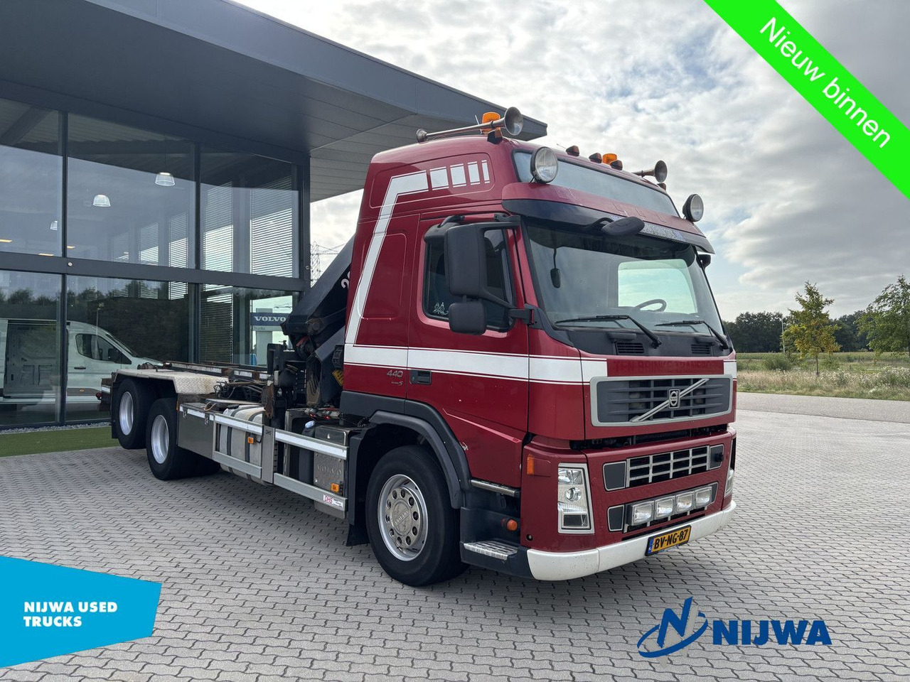 Volvo FM 440 6x2 Kabelsysteem + Kraan - Abrollkipper, Autokran: das Bild 2 Volvo FM 440 6x2 Kabelsysteem + Kraan - Abrollkipper, Autokran: das Bild 2