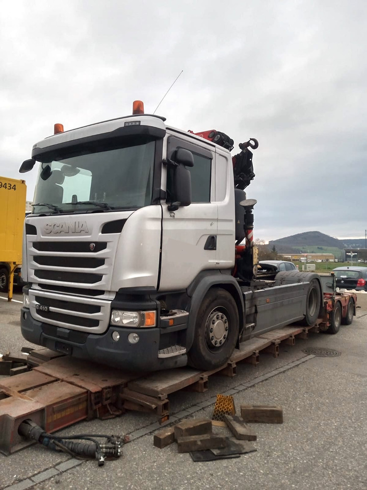 Scania G410 4x2 SZM Kran Fassi F235 Motorschaden - Sattelzugmaschine: das Bild 1 Scania G410 4x2 SZM Kran Fassi F235 Motorschaden - Sattelzugmaschine: das Bild 1