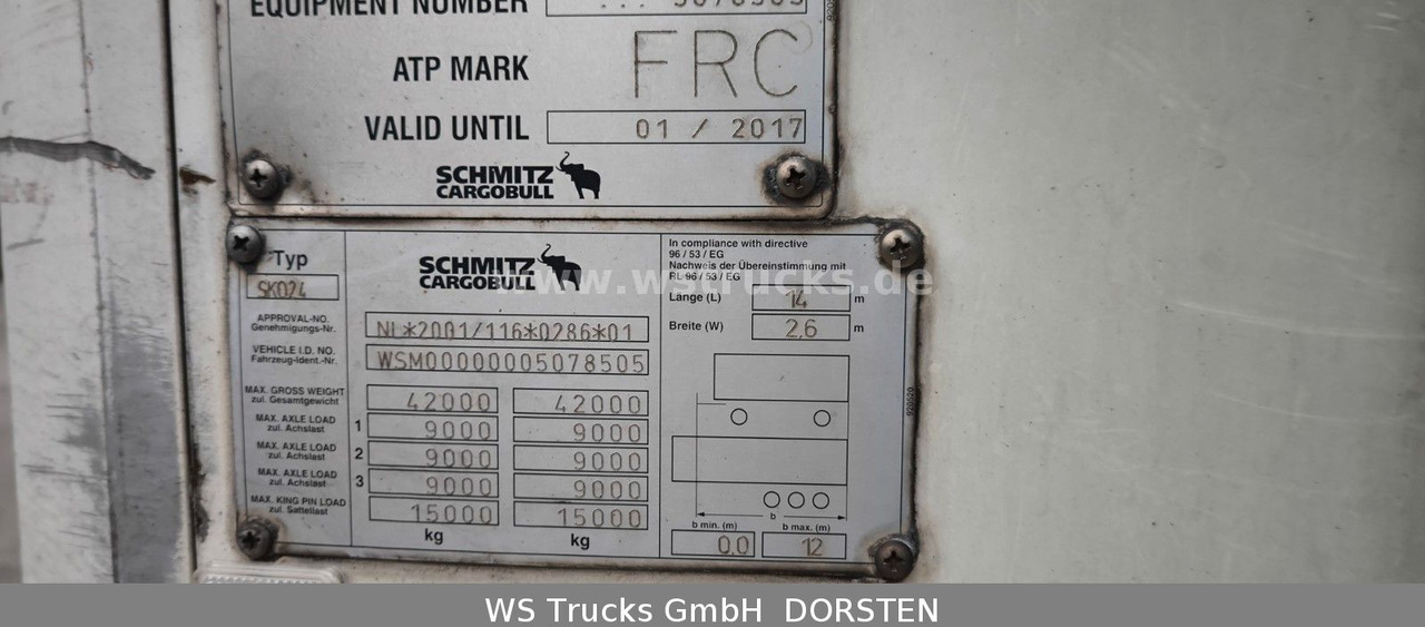 Koffer Auflieger Schmitz Cargobull SKO 24 Kühlauflieger Vector 1850 MT, Bi-Temp: das Bild 16