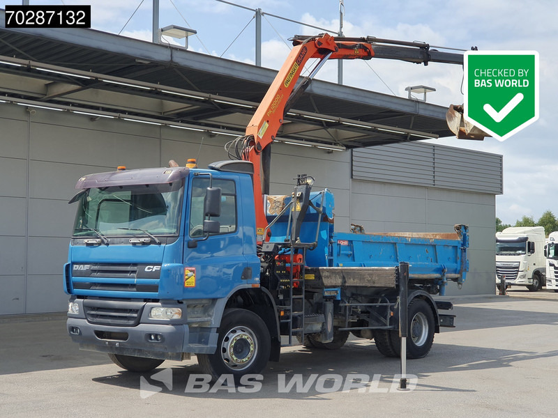 DAF CF75.310 4X2 Palfinger PK12000 Kran Crane 7m3 tipper Big-Axle Steelsuspension Euro 3 - Kipper, Autokran: das Bild 1 DAF CF75.310 4X2 Palfinger PK12000 Kran Crane 7m3 tipper Big-Axle Steelsuspension Euro 3 - Kipper, Autokran: das Bild 1
