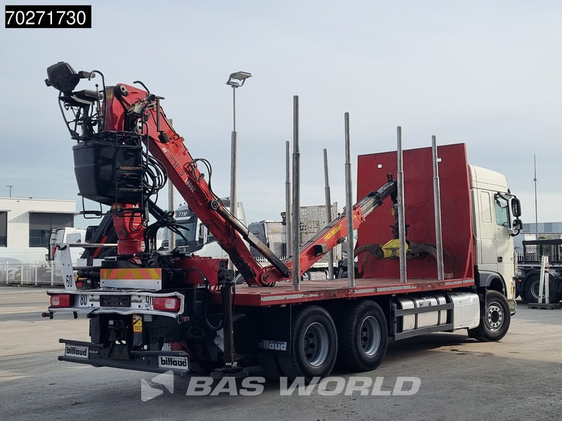 Holztransporter, Autokran DAF XF 510 6X4 Jonsered Z-Crane SC ACC Retarder Euro 6: das Bild 12