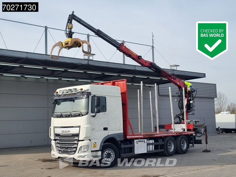 DAF XF 510 6X4 Jonsered Z-Crane SC ACC Retarder Euro 6 - Holztransporter, Autokran: das Bild 1 DAF XF 510 6X4 Jonsered Z-Crane SC ACC Retarder Euro 6 - Holztransporter, Autokran: das Bild 1