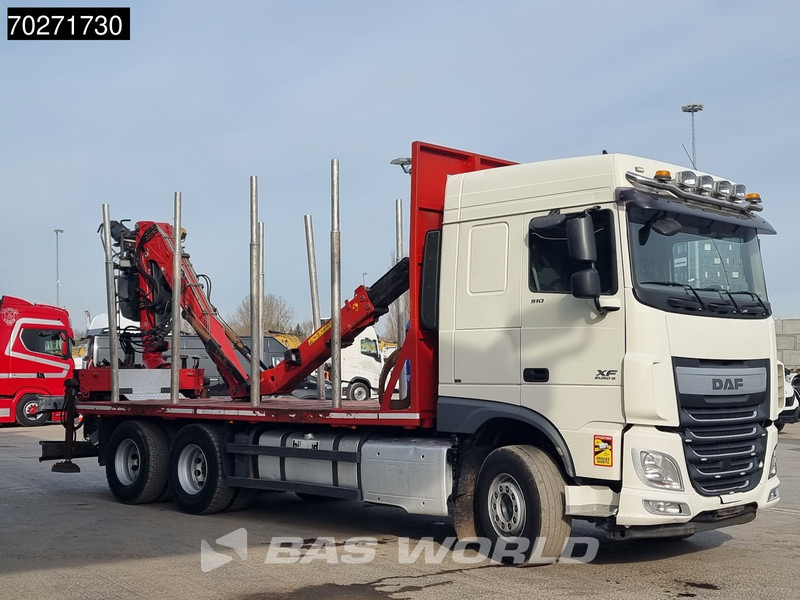 Holztransporter, Autokran DAF XF 510 6X4 Jonsered Z-Crane SC ACC Retarder Euro 6: das Bild 11