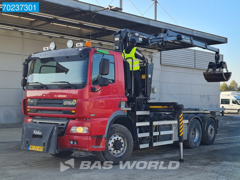 Abrollkipper, Autokran Ginaf X3128 6X4 NL-Truck Palfinger Q150Z Kran HydroDrive Lift+Lenkachse: das Bild 1