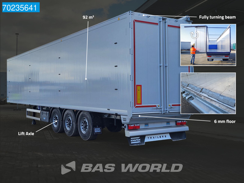 Knapen K100 6MM 92m3 3 axles NEW 6mm 92M3 Liftachse - Schubboden Auflieger: das Bild 3 Knapen K100 6MM 92m3 3 axles NEW 6mm 92M3 Liftachse - Schubboden Auflieger: das Bild 3