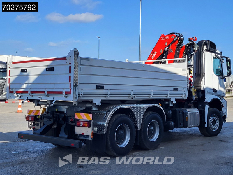 NEU: Kipper, Autokran Mercedes-Benz Arocs 3348 6X4 Fasi F195A.2.24 Kran 3 sided tipper 9m3 Big-Axle Navi Euro 6: das Bild 16