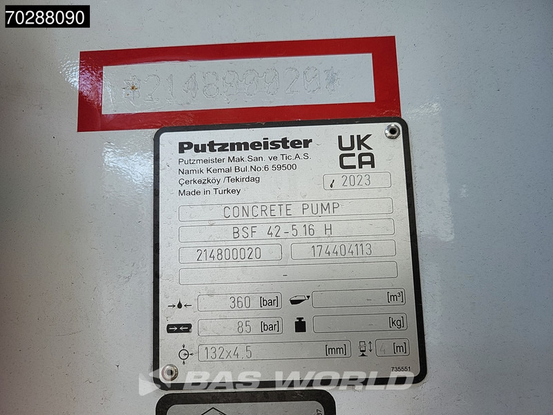 Betonpumpe Mercedes-Benz Arocs 3740 8X4 Putzmeister M42-5 Betonpomp Big-Axle Steelsuspension Euro 6: das Bild 11