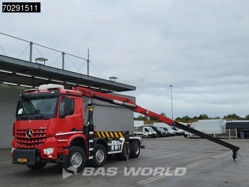 Mercedes-Benz Arocs 4145 8X4 NL-Truck HMF RCL 5300 Crane Hyva 26-51-S Hooklift Steelsuspension Big-Axle Automatic Euro 6 - Abrollkipper, Autokran: das Bild 2 Mercedes-Benz Arocs 4145 8X4 NL-Truck HMF RCL 5300 Crane Hyva 26-51-S Hooklift Steelsuspension Big-Axle Automatic Euro 6 - Abrollkipper, Autokran: das Bild 2