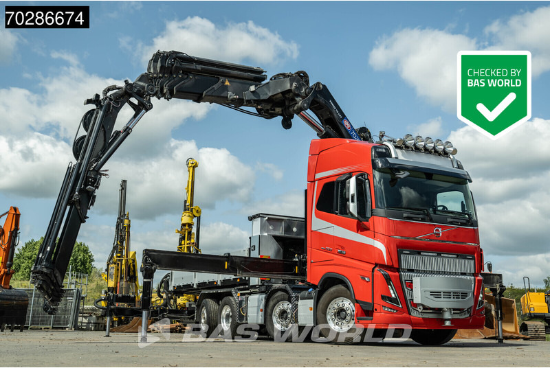 Volvo FH16 650 FH16 8X2 HMF 7020K-RCS Crane + Fly-Jib Lift+Steering-Axle Navi LED ACC Euro 6 - Pritsche LKW, Autokran: das Bild 1 Volvo FH16 650 FH16 8X2 HMF 7020K-RCS Crane + Fly-Jib Lift+Steering-Axle Navi LED ACC Euro 6 - Pritsche LKW, Autokran: das Bild 1