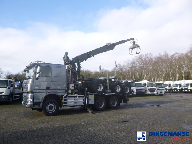 DAF XF 105.510 6x4 + Loglift F281S83 crane / timber truck + dolly - Autokran: das Bild 3 DAF XF 105.510 6x4 + Loglift F281S83 crane / timber truck + dolly - Autokran: das Bild 3