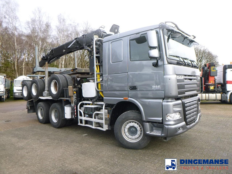 DAF XF 105.510 6x4 + Loglift F281S83 crane / timber truck + dolly - Holztransporter, Autokran: das Bild 2 DAF XF 105.510 6x4 + Loglift F281S83 crane / timber truck + dolly - Holztransporter, Autokran: das Bild 2