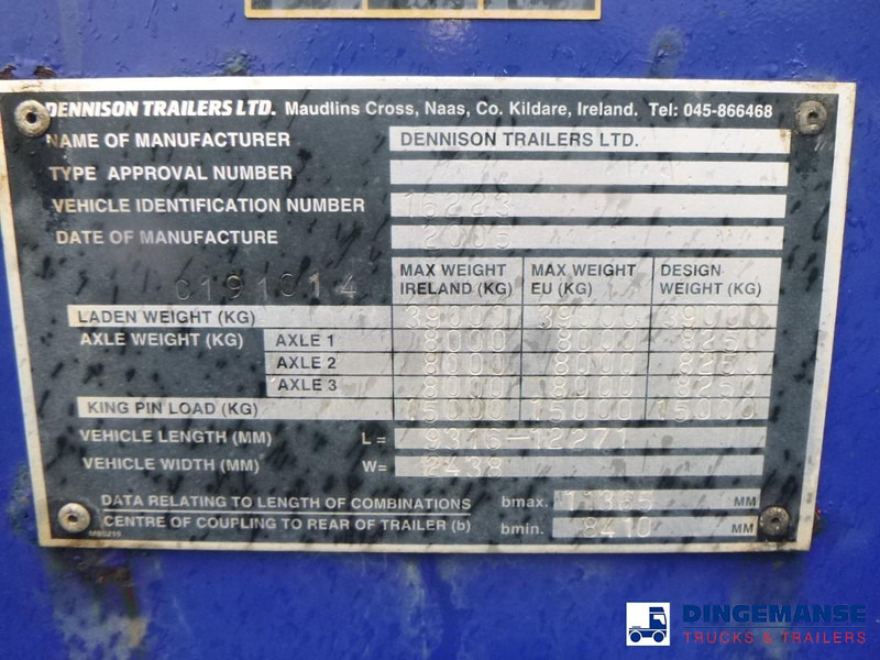 Container/ Wechselfahrgestell Auflieger Dennison 3-axle container trailer 20-30-40-45 ft: das Bild 16 Container/ Wechselfahrgestell Auflieger Dennison 3-axle container trailer 20-30-40-45 ft: das Bild 16